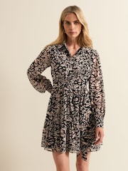 Phase Eight Black Aisling Leopard Swing Dress - Image 1 of 6