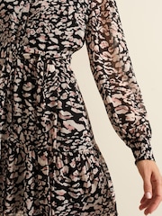 Phase Eight Black Aisling Leopard Swing Dress - Image 5 of 6