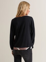 Phase Eight Black Multi Alora Swirl Print Top - Image 2 of 6