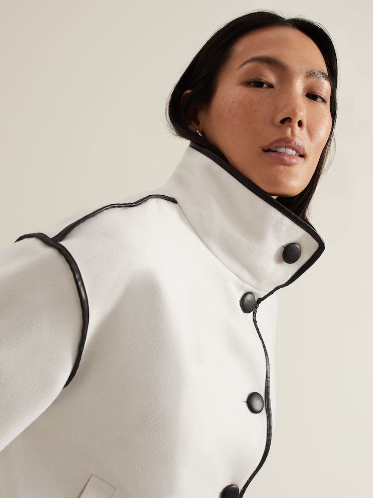 Phase Eight Cream Marlow Tipped Edge Jacket - Image 2 of 5
