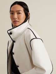 Phase Eight Cream Marlow Tipped Edge Jacket - Image 3 of 5