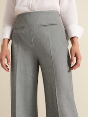 Phase Eight Grey Dilly Pleat Detail Wide Leg Trousers - Image 4 of 5