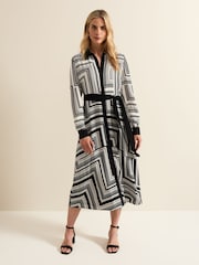 Phase Eight Black Pia Striped Midaxi Dress - Image 1 of 6