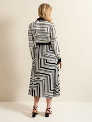 Phase Eight Black Pia Striped Midaxi Dress - Image 2 of 6