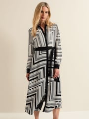 Phase Eight Black Pia Striped Midaxi Dress - Image 3 of 6