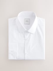 White Regular Fit Single Cuff Easy Care Smart Shirts 3 Pack - Image 2 of 6