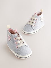 Grey Heart Character High Top Trainers (0-18mths) - Image 1 of 5