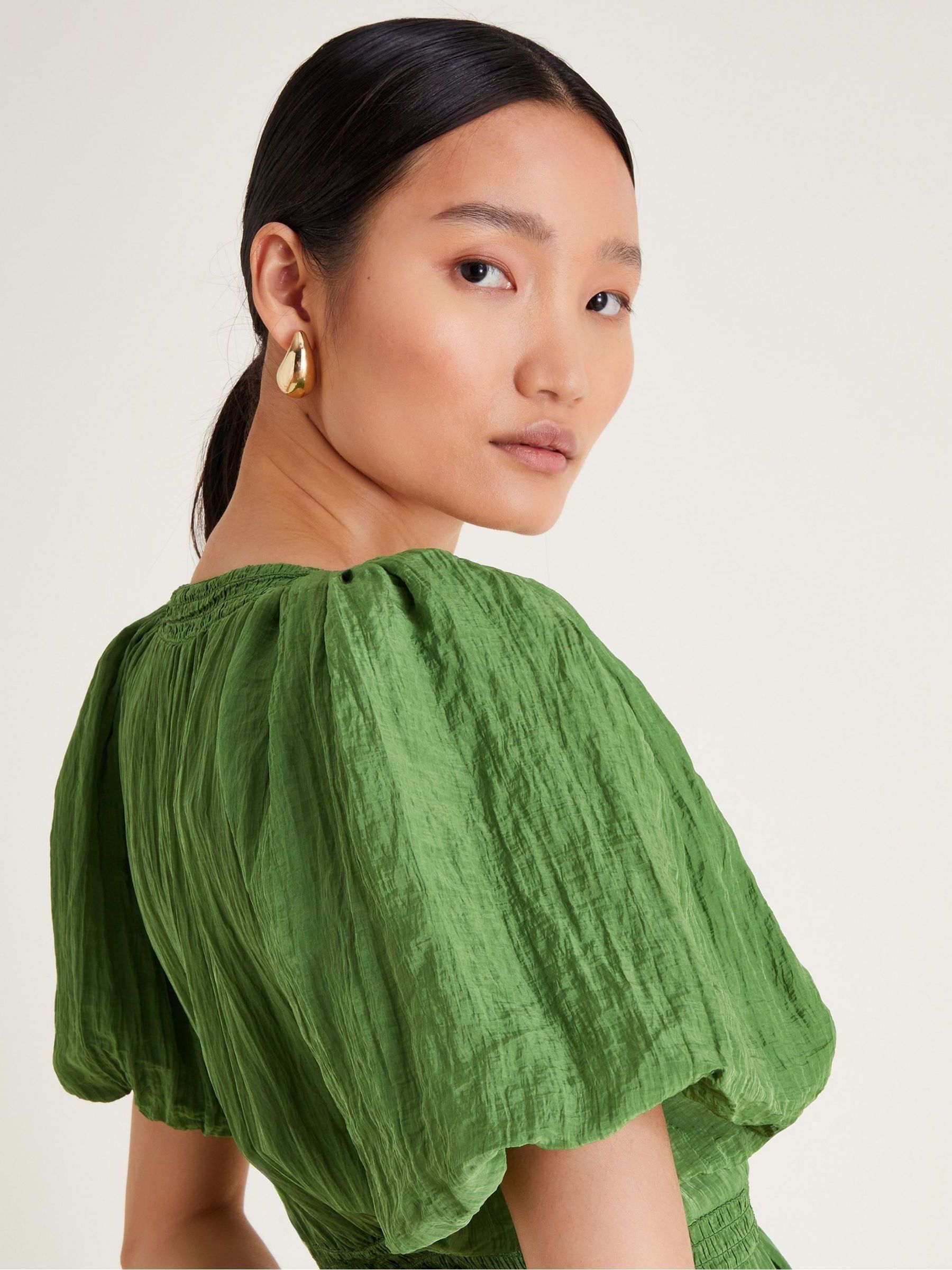 Buy Monsoon Green Lydia Tea Dress from the Next UK online shop