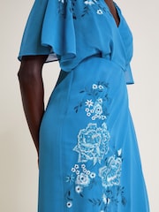 Monsoon Lyla Floral Embodded Midi Rochie - Image 2 of 4