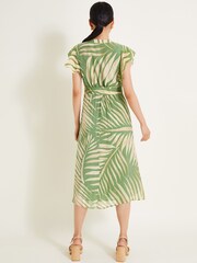 Monsoon Green Parmella Print Dress - Image 4 of 5