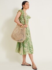 Monsoon Green Parmella Print Dress - Image 5 of 5