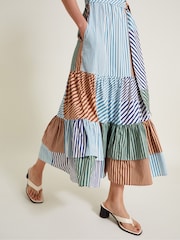 Monsoon Carrie 100% Cotton Stripe Dress - Изображение 2 из 6