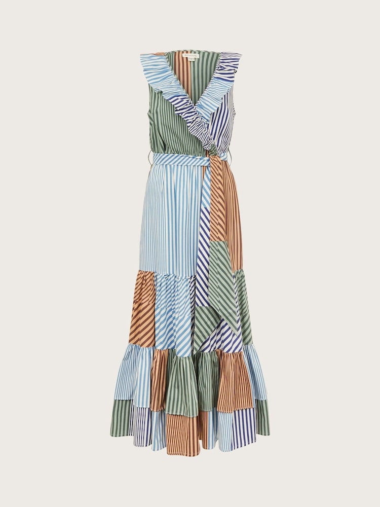 Monsoon Carrie 100% Cotton Stripe Dress - Изображение 6 из 6