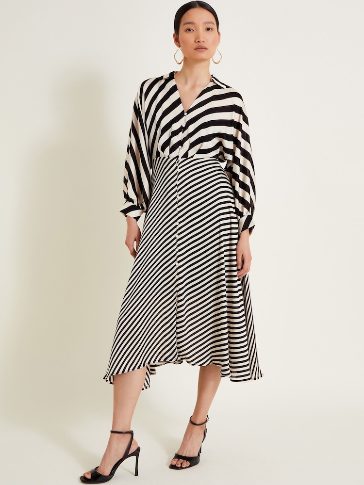 Monsoon Black Sofia Stripe Dress - Image 1 of 7