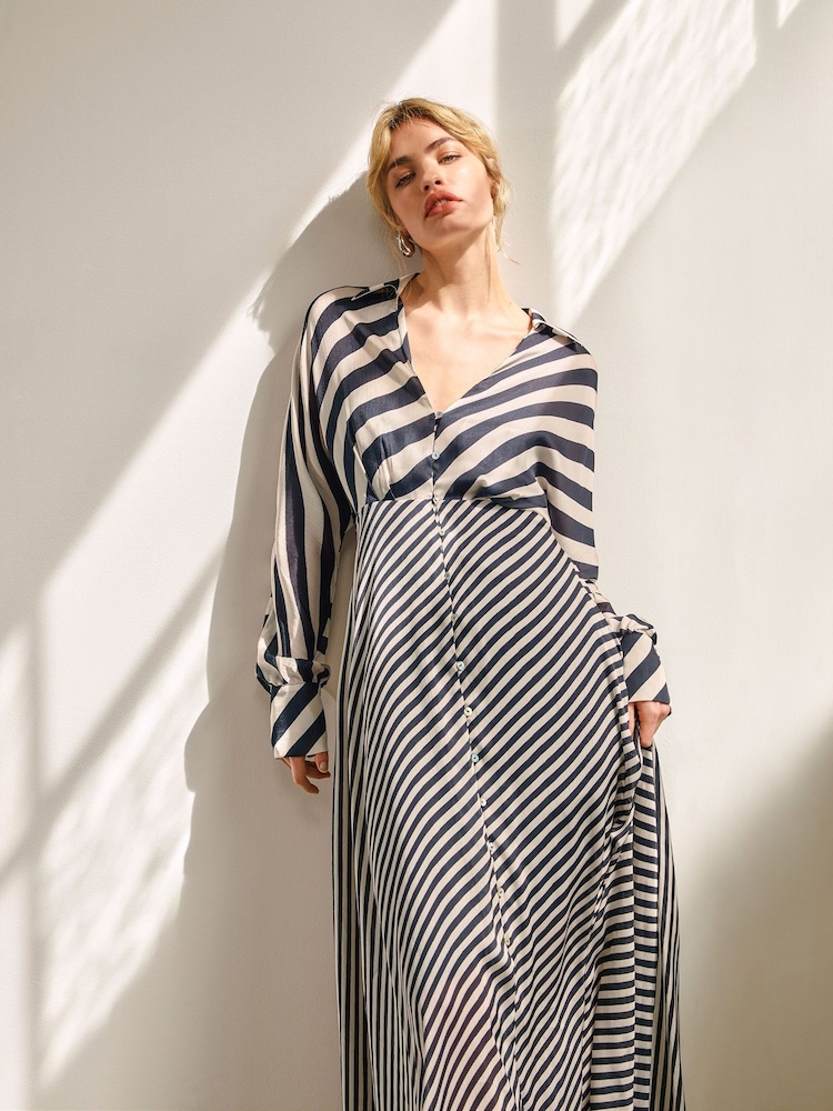 Monsoon Black Sofia Stripe Dress - Image 2 of 7