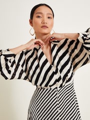 Monsoon Black Sofia Stripe Dress - Image 4 of 7