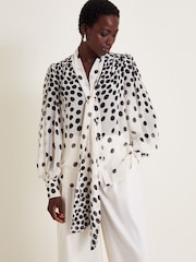Monsoon Black Octavia Spot Blouse - Image 1 of 5