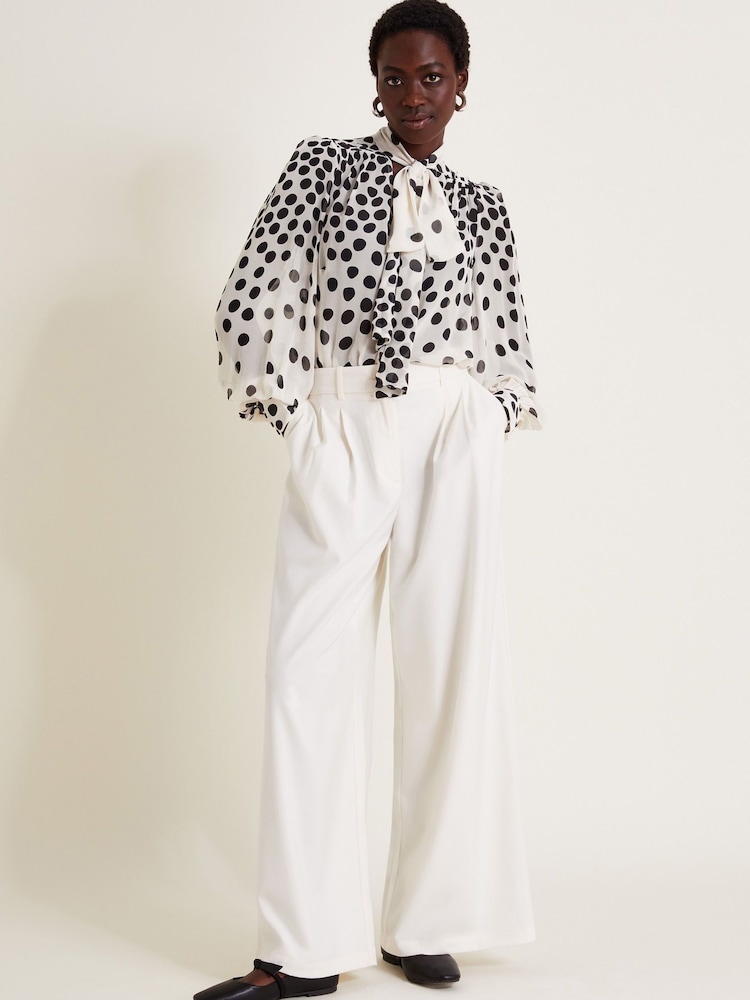 Monsoon Black Octavia Spot Blouse - Image 2 of 5