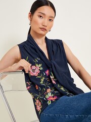 Monsoon Blue Mya Embroidered Top - Image 1 of 6