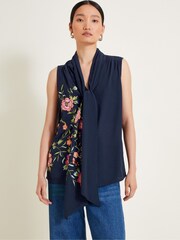 Monsoon Blue Mya Embroidered Top - Image 3 of 6