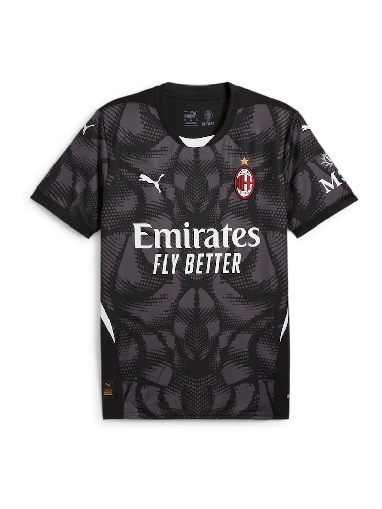 Puma Black Mens AC Milan 24/25 Goalkeeper Short Sleeve Jersey - Image 6 of 6