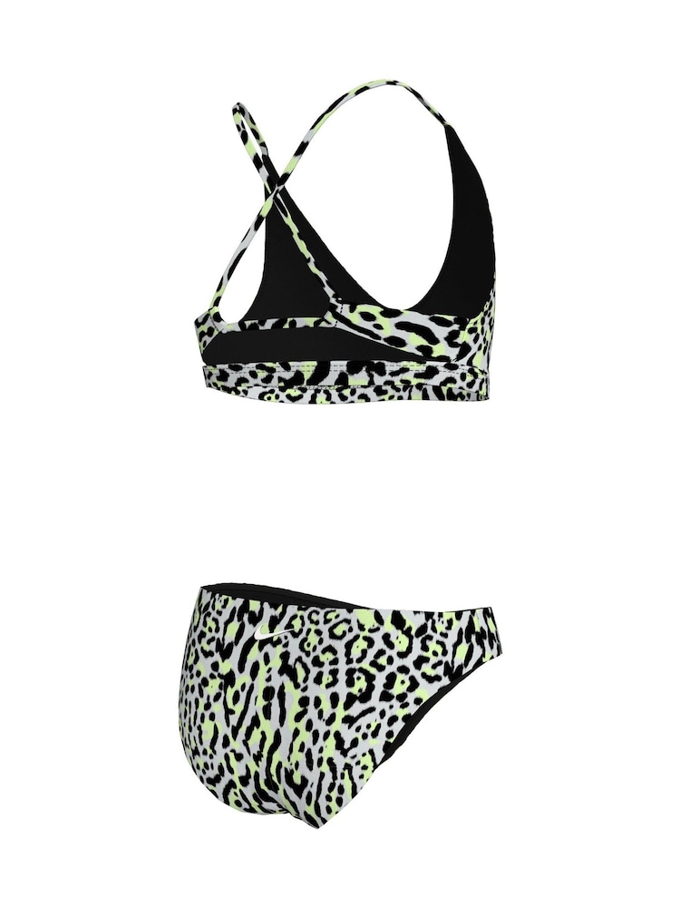 Nike Black Animal Print Lace-Up Back Bikini Set - Image 3 of 4