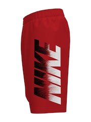 Nike Red Bold Logo 7 Inch Volley Swim Shorts - Image 3 of 3