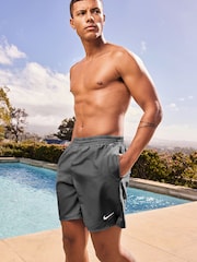 Nike Grey 7 Inch Essential 7 Inch Volley Swim Shorts - Image 1 of 7