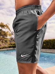 Nike Grey 7 Inch Essential 7 Inch Volley Swim Shorts - Image 2 of 7