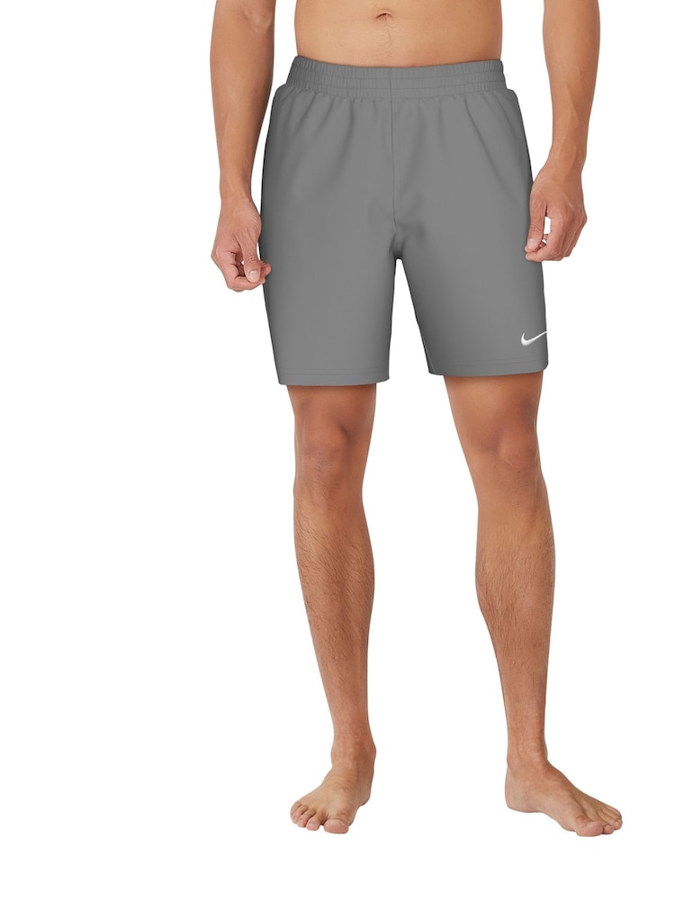 Nike Grey 7 Inch Essential 7 Inch Volley Swim Shorts - Image 3 of 7