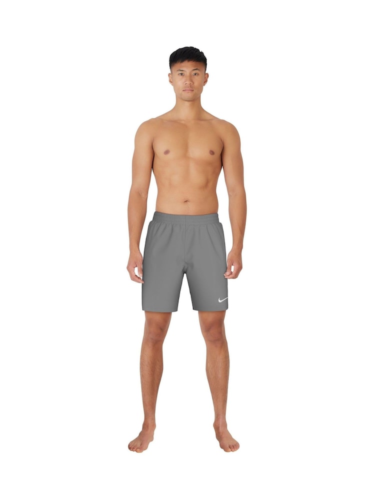 Nike Grey 7 Inch Essential 7 Inch Volley Swim Shorts - Image 5 of 7