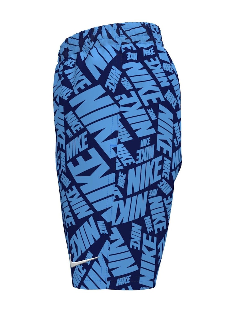 Nike Blue Logo 7 Inch Volley Swim Shorts - Image 13 of 13 Nike Blue Logo 7 Inch Volley Swim Shorts - Image 13 of 13