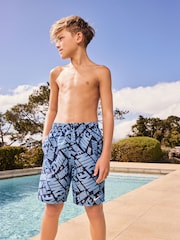 Nike Blue Logo 7 Inch Volley Swim Shorts - Image 2 of 13
