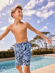 Nike Blue Logo 7 Inch Volley Swim Shorts - Image 5 of 13