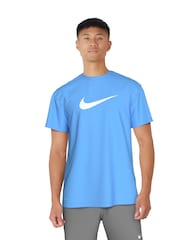 Nike Blue Specs Short Sleeve Hydroguard Rash Vest T-Shirt - Image 1 of 7