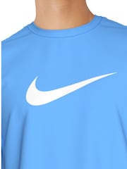 Nike Blue Specs Short Sleeve Hydroguard Rash Vest T-Shirt - Image 5 of 7
