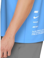 Nike Blue Specs Short Sleeve Hydroguard Rash Vest T-Shirt - Image 7 of 7