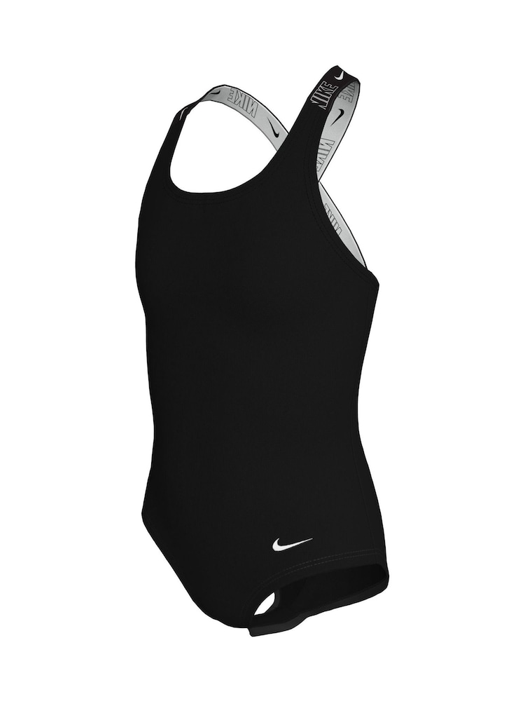 Nike Black Logo Tape Crossback Swimsuit 1 Piece - Image 3 of 3