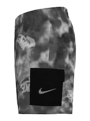 Nike Grey Water Tie Dye 4 Inch Volley Swim Shorts - Image 6 of 6