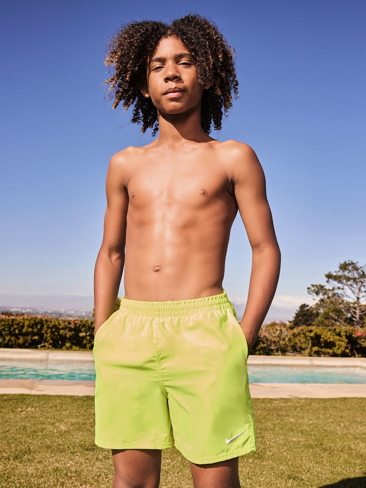 Nike Yellow Essential 4 Inch Volley Swim Shorts - Image 6 of 10