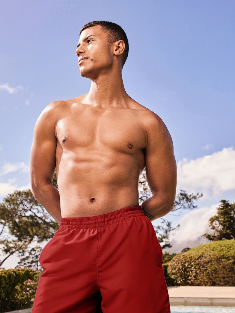 Nike Red 7 Inch Essential 7 Inch Volley Swim Shorts - Image 1 of 4