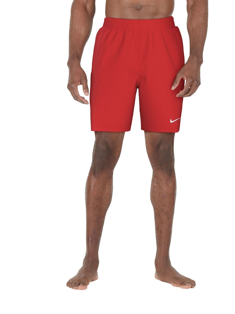 Nike Red 7 Inch Essential 7 Inch Volley Swim Shorts - Image 2 of 4
