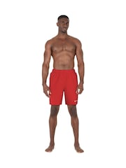Nike Red 7 Inch Essential 7 Inch Volley Swim Shorts - Image 3 of 4