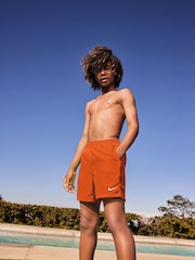 Nike Orange Essential 4 Inch Volley Swim Shorts - Image 1 of 4
