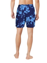 Nike Blue Floral Print 7 Inch Swim Shorts - Image 2 of 4