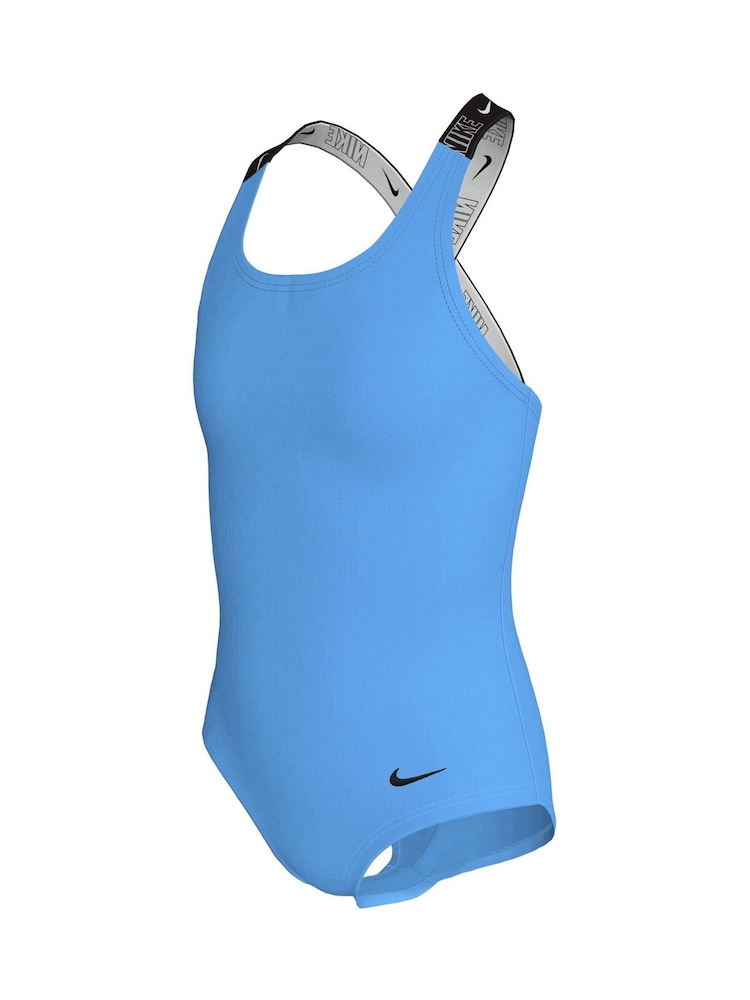 Nike Blue Logo Tape Crossback Swimsuit 1 Piece - Image 3 of 3