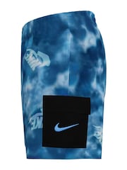 Nike Blue Water Tie Dye 4 Inch Volley Swim Shorts - Image 3 of 3