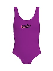 Nike Purple Signature Swoosh U Back One Piece Swimsuit - Image 1 of 4