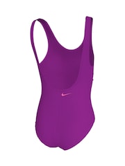 Nike Purple Signature Swoosh U Back One Piece Swimsuit - Image 2 of 4