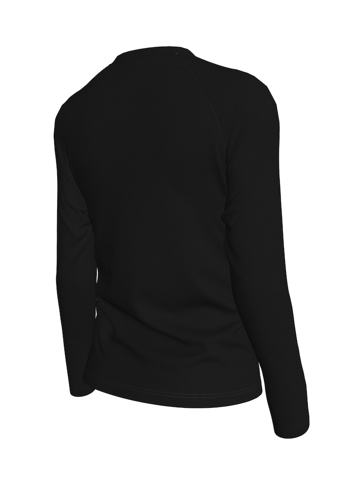 Nike Black Swoosh Long Sleeve Hydroguard Rash Vest - Image 2 of 3